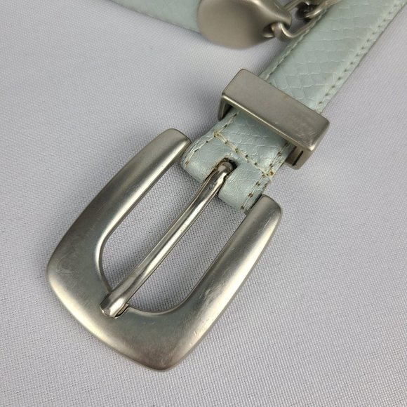 Kudos Leather Silver Metallic Belt Size 26 - Picture 3 of 9